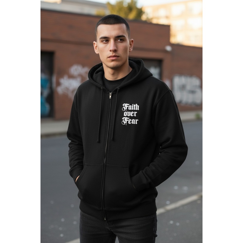 Twisted Label Faith Over Fear Black Hoodie Men's‎ 2XL/Women's 3X